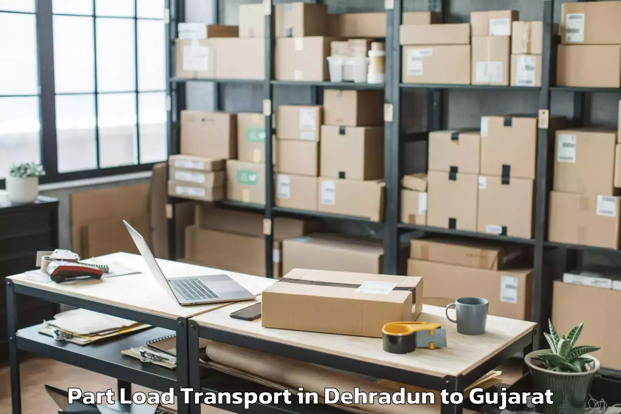 Top Dehradun to Nirma University Ahmedabad Part Load Transport Available